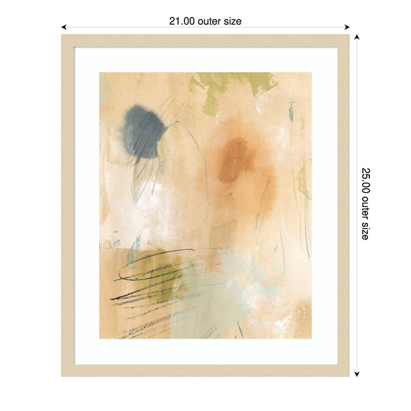 Parched Notes No. 1 by June Erica Vess Wood Framed Wall Art Print