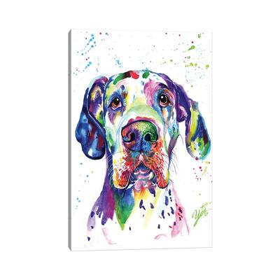 iCanvas "Colorful Great Dane" by Yubis Guzman Canvas Print