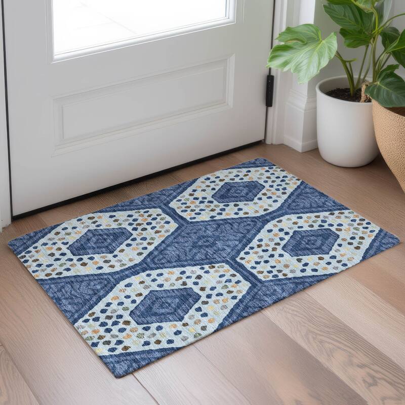 Machine Washable Indoor/ Outdoor Global Nipsey Chantille Rug