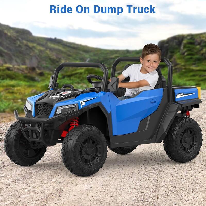Electric 24V Ride on Dump Truck Toy with Remote for Kids Best Gift