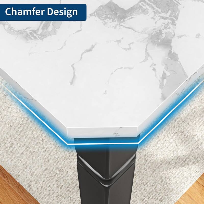 79" Large Industrial Dining Table for 6-8 People for Kitchen, Dining Room (Only Table)