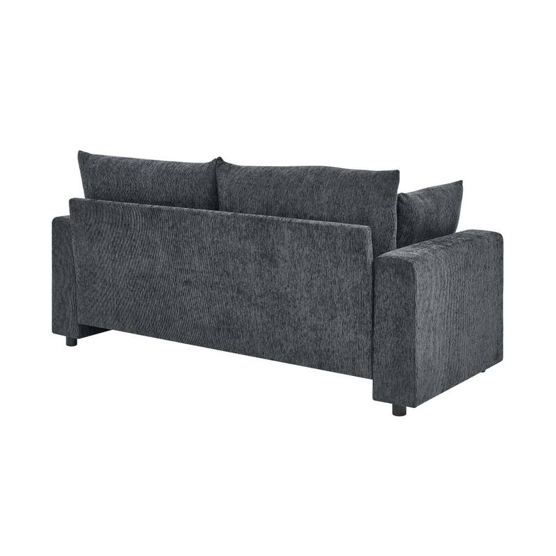 78" Modern Upholstered 2-seater Sofa with 2 Throw Pillows