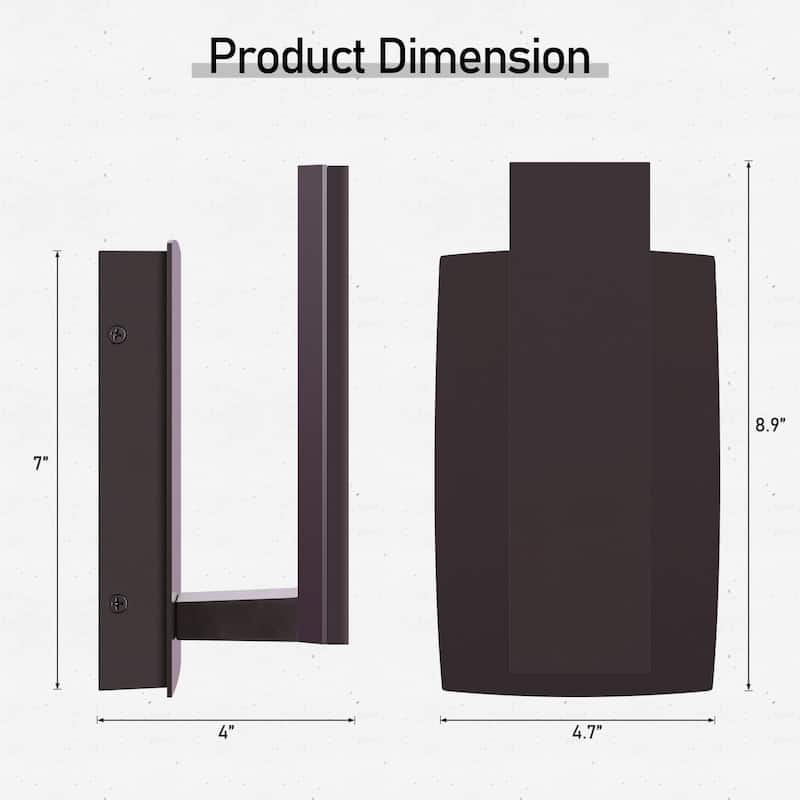 Modern Integrated LED Black/Bronze Aluminum Outdoor Wall Sconce