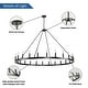 preview thumbnail 2 of 16, 54-inch Round Wagon Wheel 24-light Chandelier