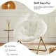 preview thumbnail 13 of 14, Faux Fur Folding Saucer Chair, Comfy Lounge Chairs for Bedroom Living Room Flexible Folding Seating