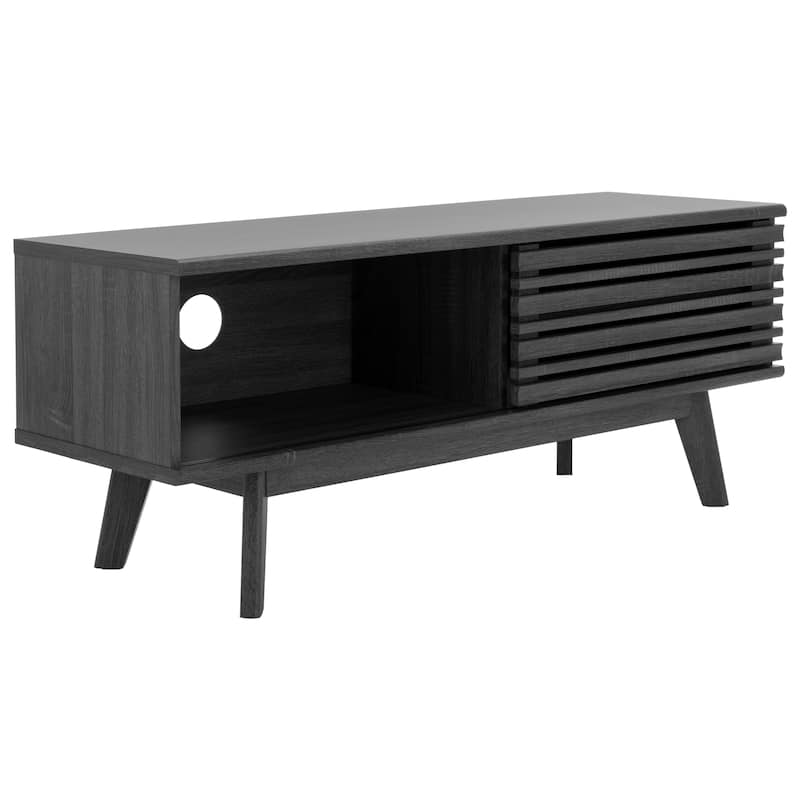 SAFAVIEH Shenna Walnut 47-inch Storage Media TV Stand - 47" W x 15" L x 19" H - 46Wx15Dx19H