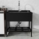 preview thumbnail 7 of 12, Freestanding Laundry Stainless Steel Large Utility Sink Single Bowl - 32*22*40