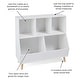 preview thumbnail 6 of 12, Badger Basket 5-Bin Storage Cubby with Feet - 35.5" x 15.75" x 33.5"