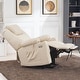 preview thumbnail 5 of 51, MCombo Large Power Lift Recliner Leather Chair with Massage, Heat, Cup Holders,Extended Footrest, Leather 7516