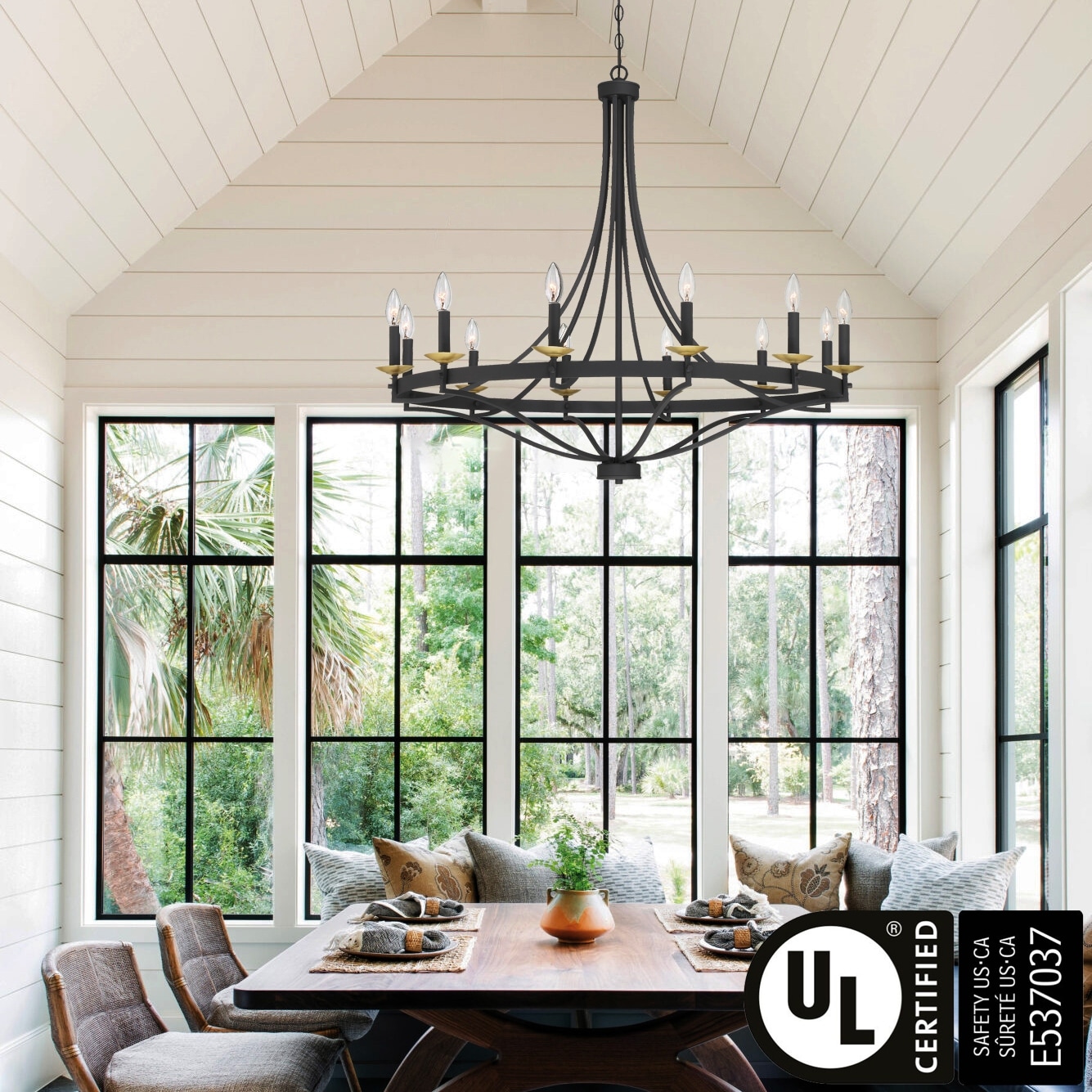 Industrial kitchen chandelier top