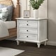 preview thumbnail 24 of 51, Muriel Farmhouse 3 Drawers Nightstand with Built-In Outlets by HULALA HOME
