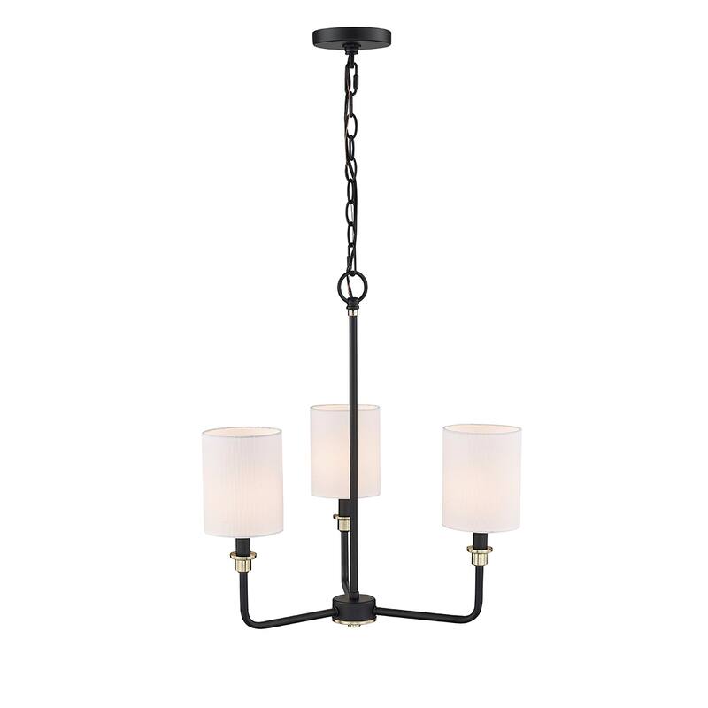 Millennium Lighting Chelsea Chandelier Ceiling Fixture in Matte Black Modern Gold
