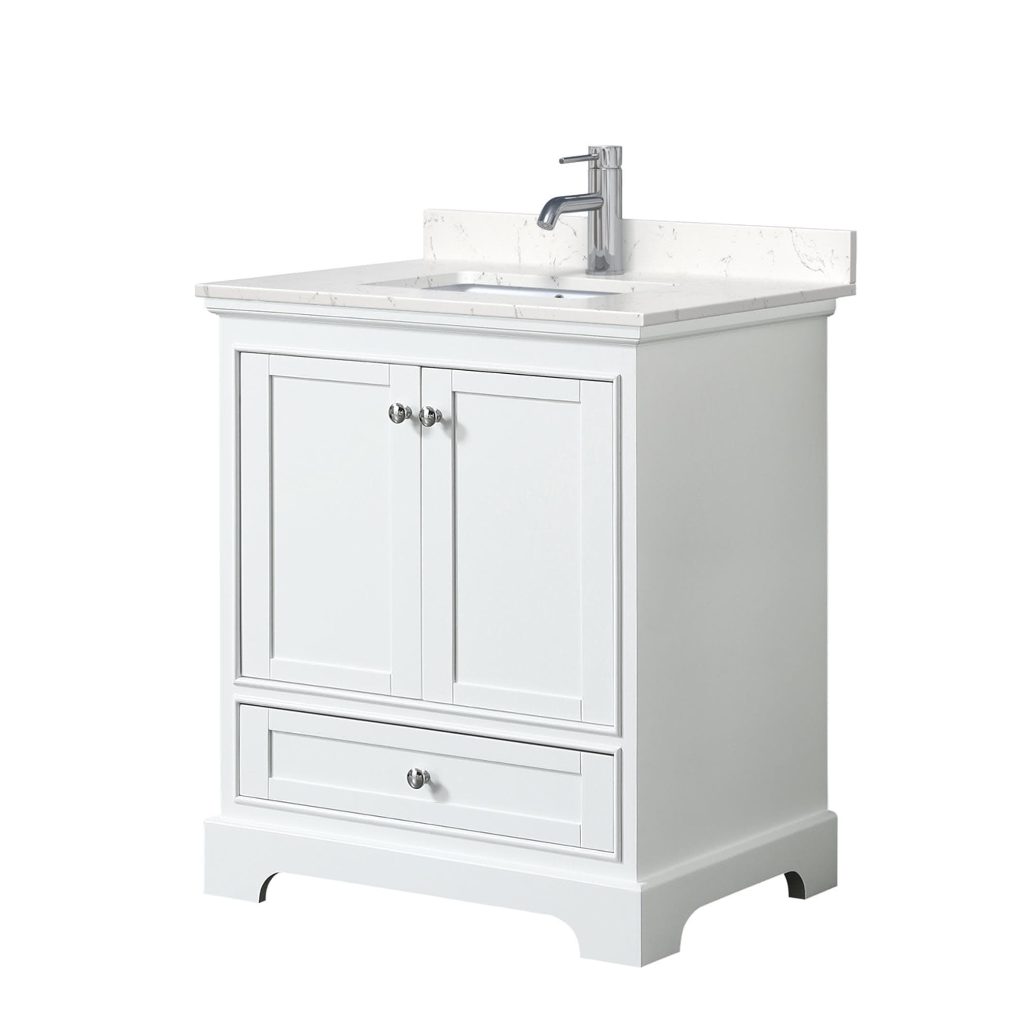 Wyndham Collection Deborah 30" Free Standing Single Basin Vanity Set