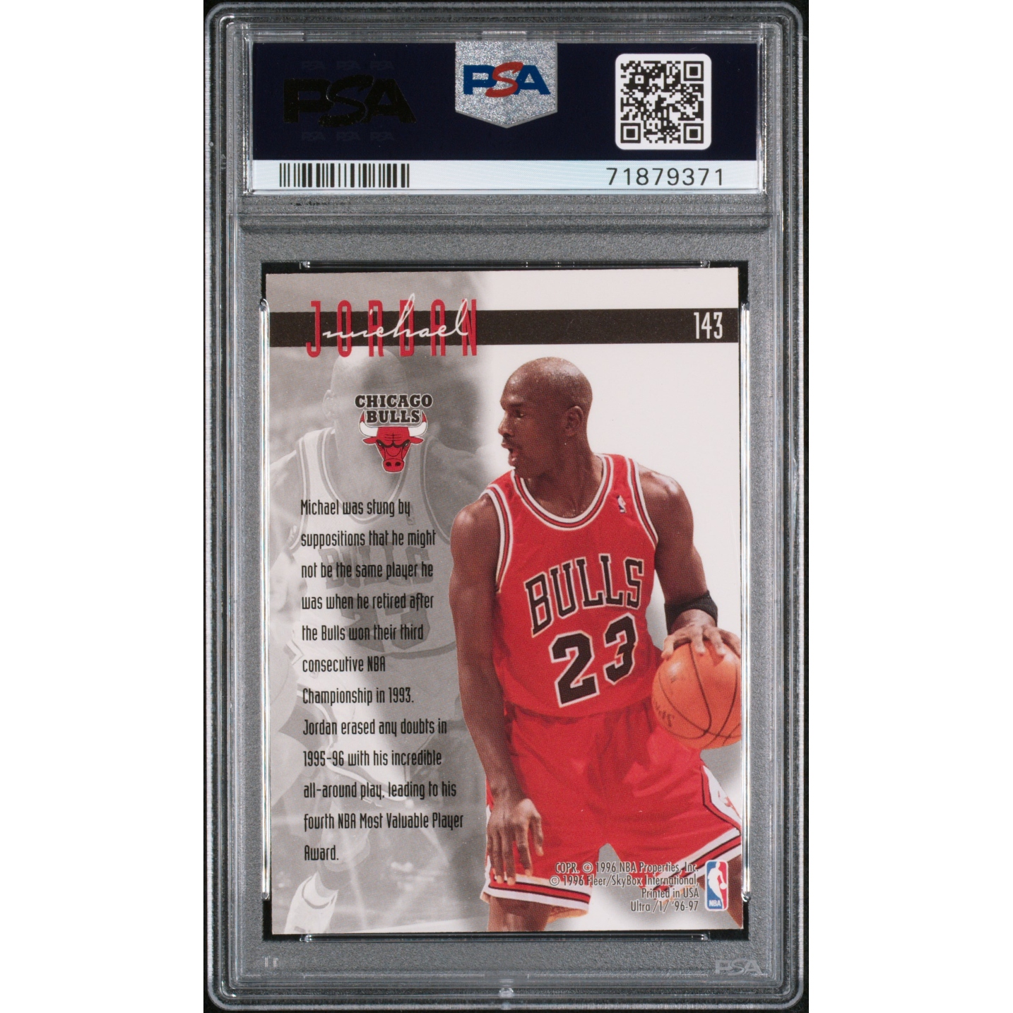 その他 jordan psa10 1986 86 Fleer Michael Jordan Rookie Sticker PSA 8(ST