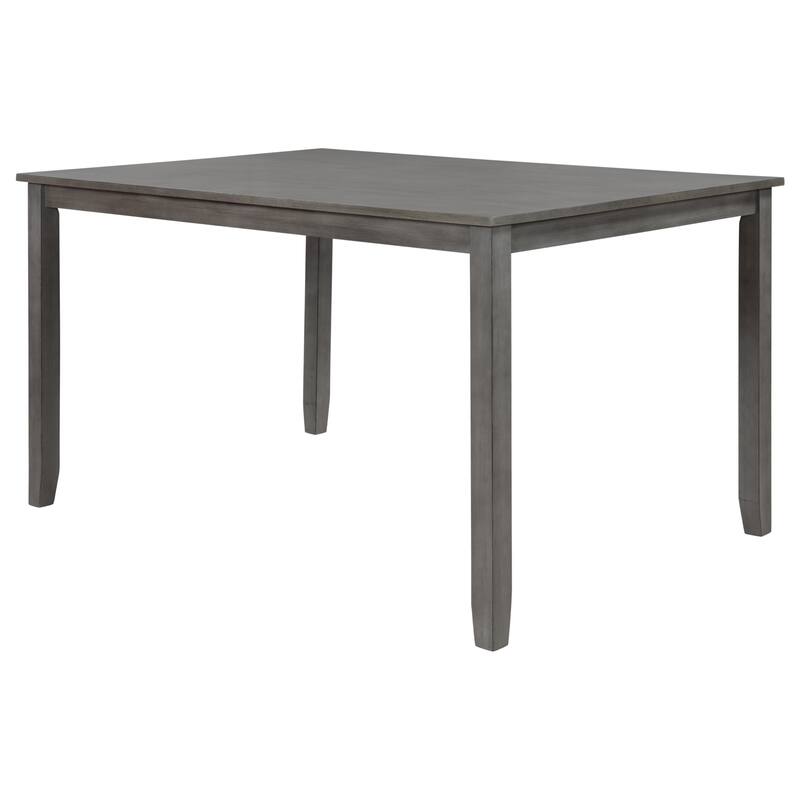 6 Piece Wooden Kitchen Table set, Farmhouse Rustic Dining Table set