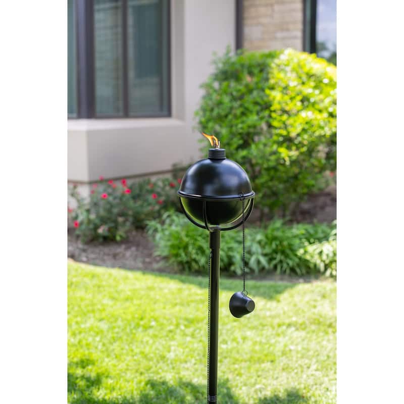 4pk Bora Bora Outdoor Torches - Easy to Refill Citronella - Flame Light