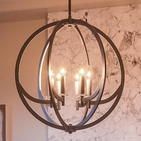 Luxury Globe Chandelier 25 5 H X 24 W With Old World Style Orbital Sphere Design Estate Bronze Finish Luxury Globe Chandelier 25 5 H X 24 W With Old World Style Orbital Sphere Design Estate Bronze Finish
