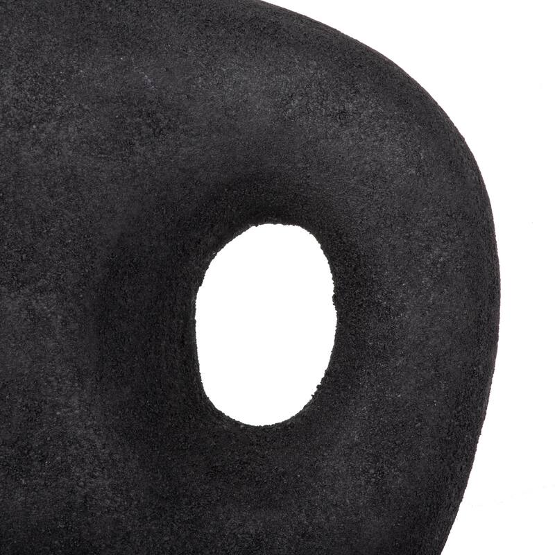 12" Black Aluminum Modern Abstract Table Vase - 10