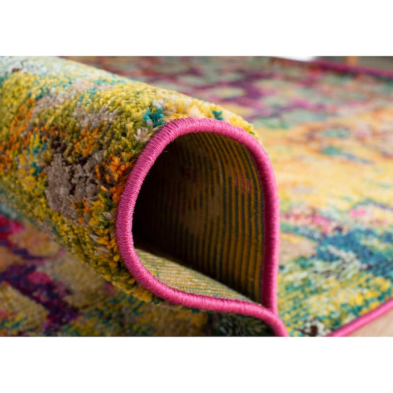SAFAVIEH Monaco Panna Boho Abstract Modern Watercolor Area Rug