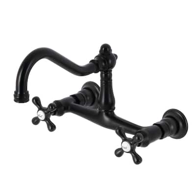 Vintage Two-Handle Wall Mount Bathroom Faucet