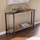 preview thumbnail 1 of 6, SEI Furniture Thornberry Transitional Champagne Metal Console Table