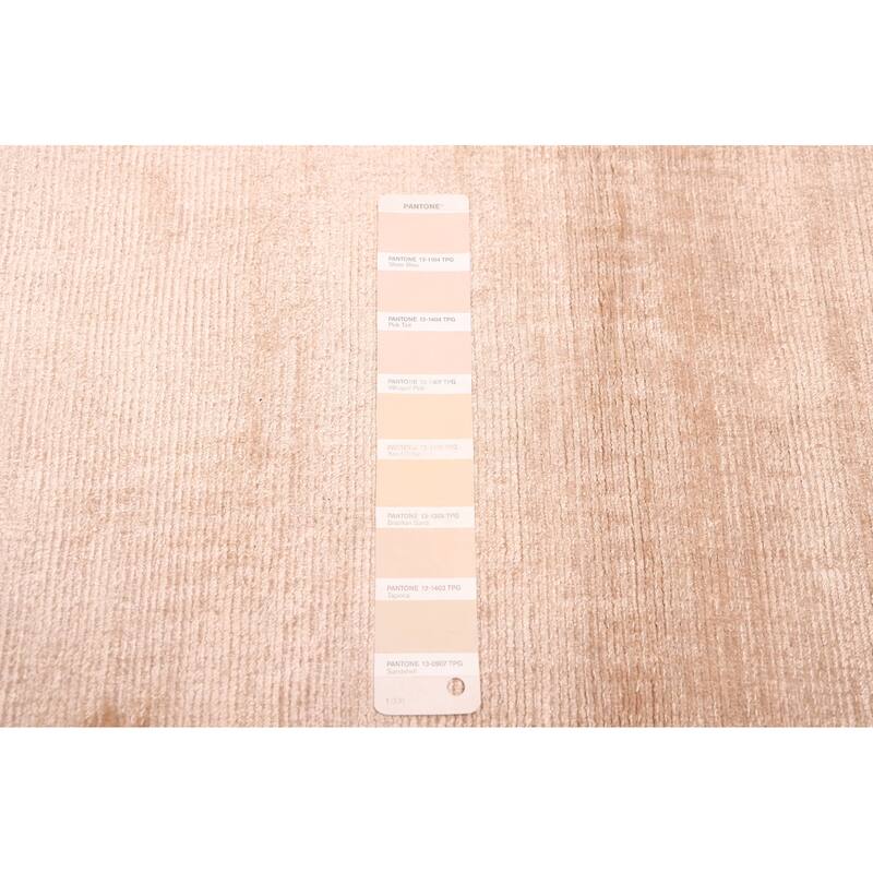 ECARPETGALLERY Hand Loomed Kashkuli Gabbeh Beige Viscose Rug - 6'8 x 7'10