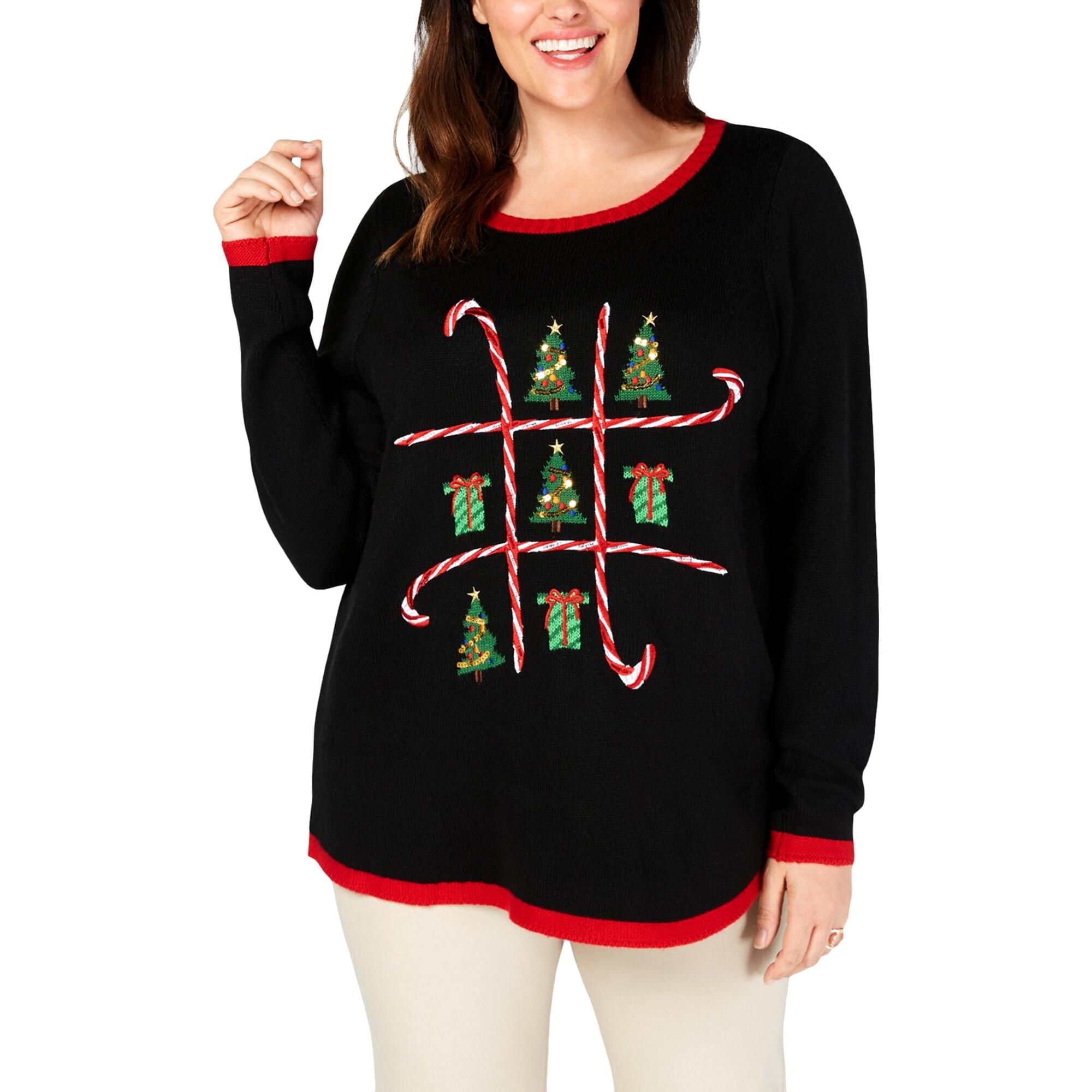 black sequin christmas jumper