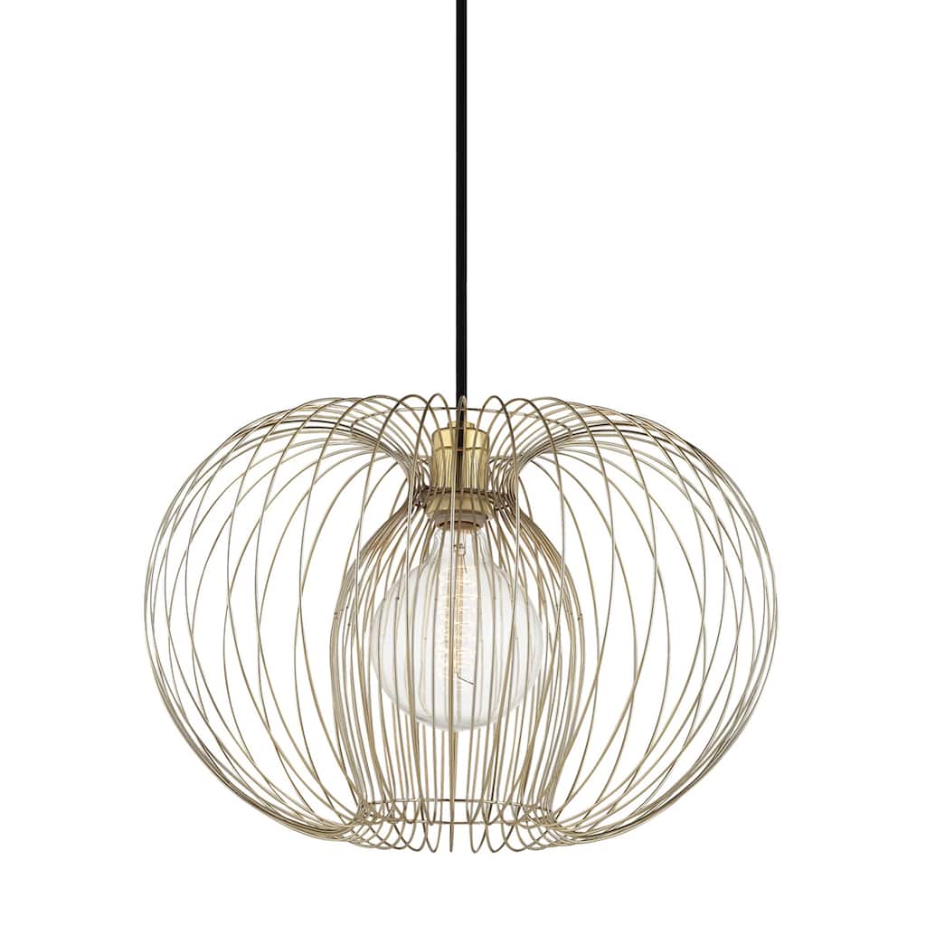 Mitzi by Hudson Valley Jasmine 1-light Polished Brass 17-inch Pendant
