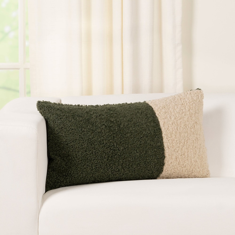 Tiffany Duet Patch Boucle Textured Lumbar Pillow