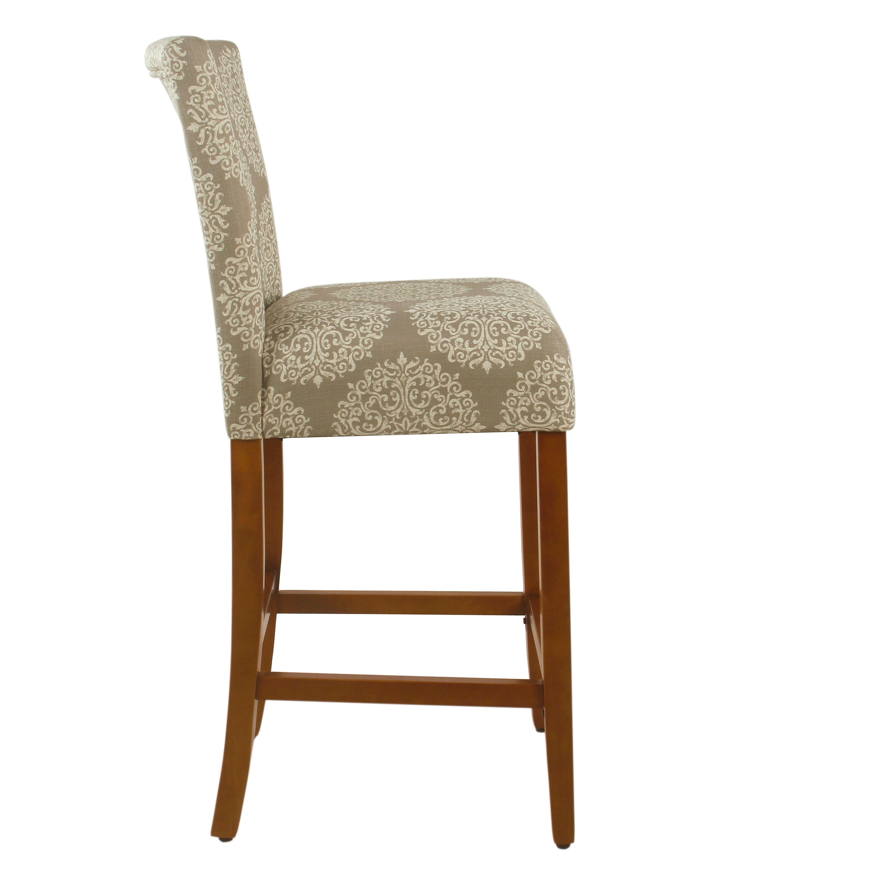 Glitter Bar Stools, Shop Homepop Braeburn 29 Barstool Taupe And Cream Medallion 29 Inches Overstock 28226662