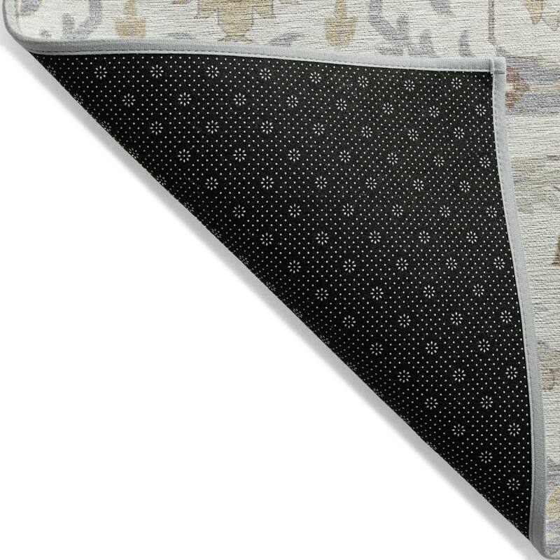 HomeRoots Damask Traditional Rectangle Outdoor Rug