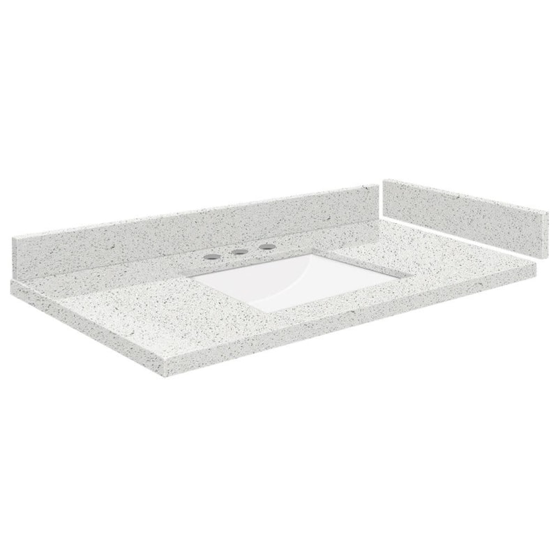Transolid VT36.5x22-1RU-8 Silestone 36" Quartz Vanity Top with