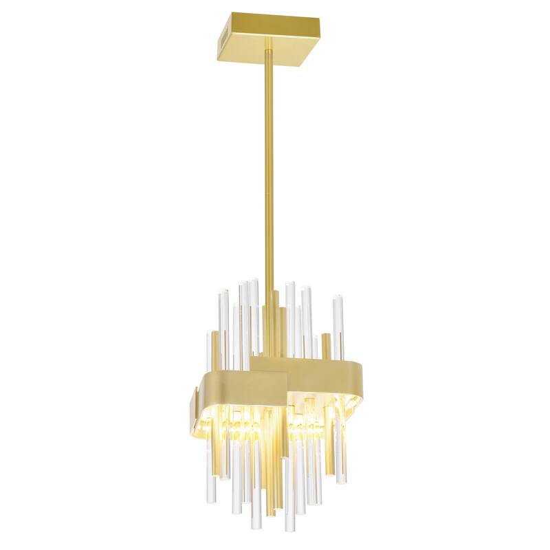Millipede 8 in LED Satin Gold Mini Pendant - Satin Gold