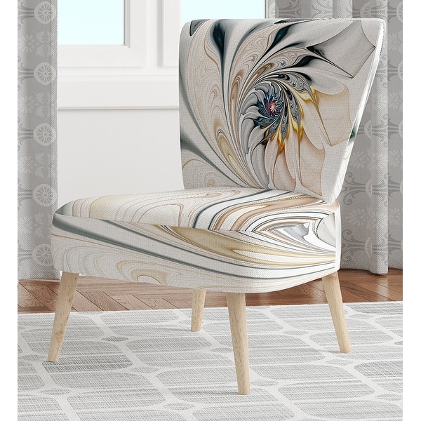 Artechworks Winged Fabric Modern Accent Chair Tufted Arm Club Chair Linen Single Sofa with Wooden Legs Comfy Upholstered for Reading Living Room Bedroom Office,Grey
