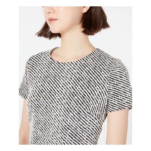 calvin klein black short sleeve dress