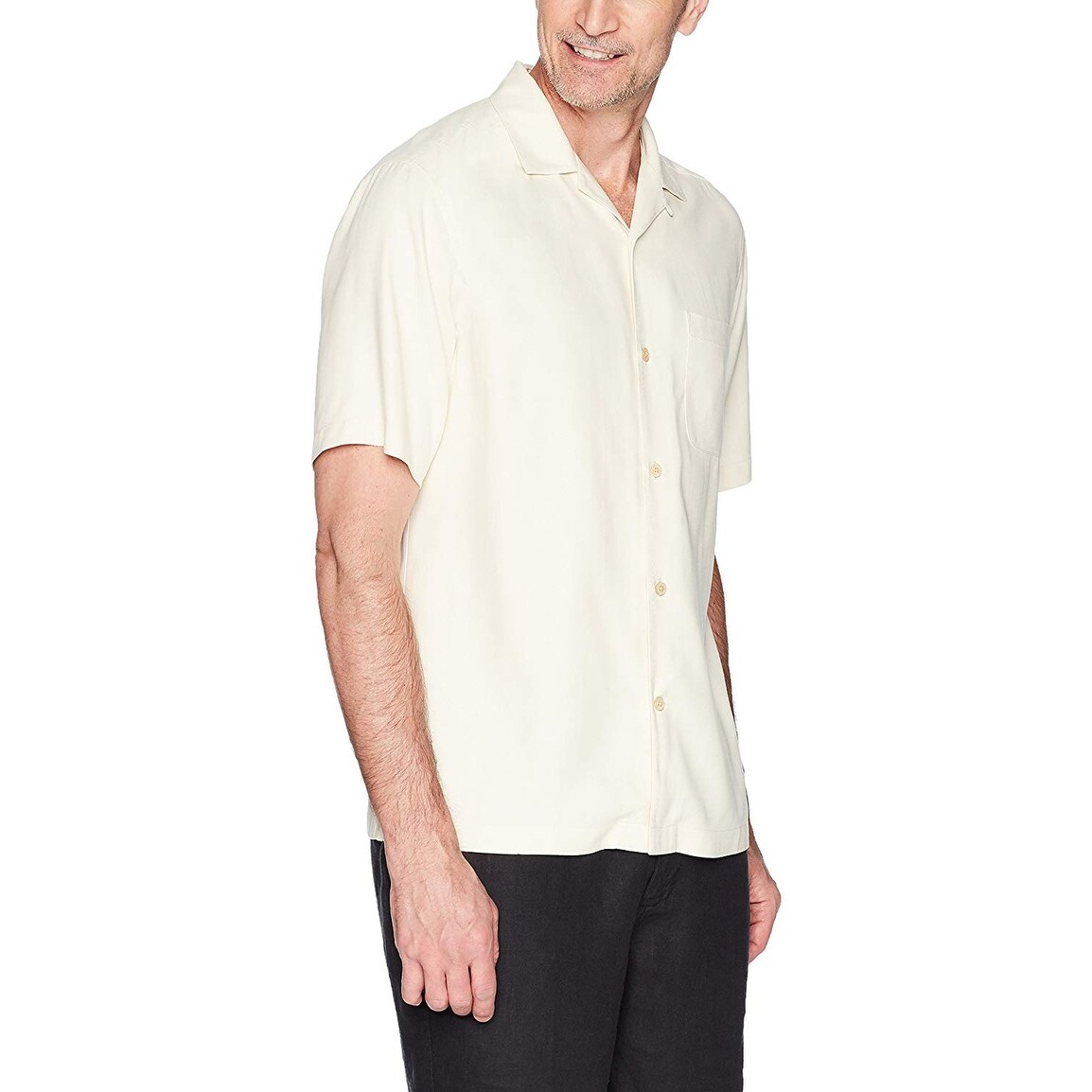 Shop 28 Palms Men S Relaxed Fit 100 Silk Camp Shirt Natural X Large On Sale Overstock 31971975