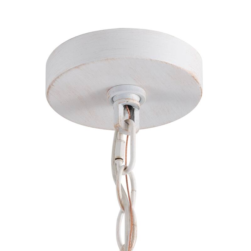 Romantic Bohemian 4-Light White Openwork Pendant Light Fixtures for Kichen Island