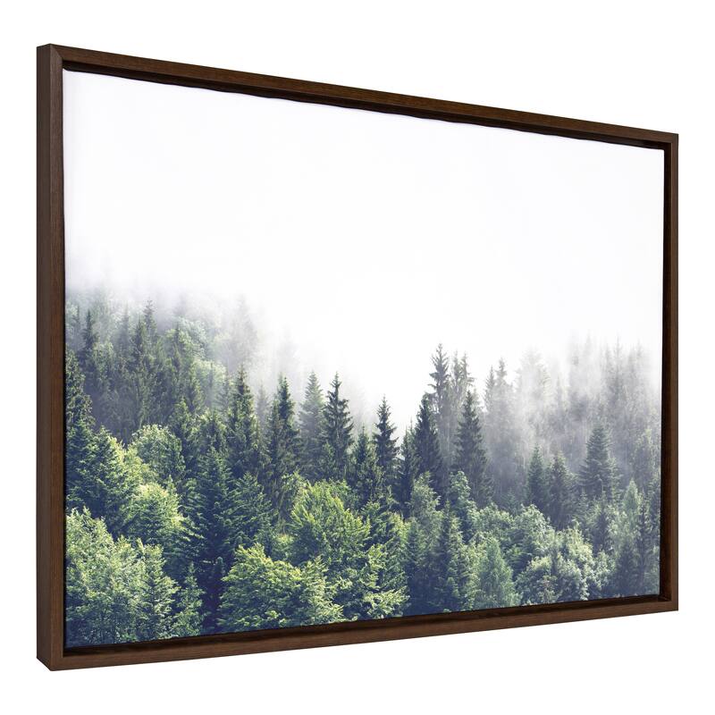 Kate and Laurel Sylvie Fog Framed Canvas by The Creative Bunch Studio