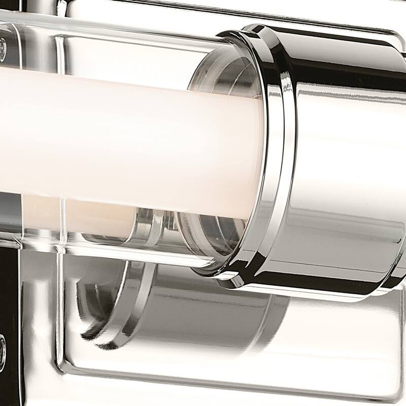 Kichler Lighting Laurene 26.5" Linear Bath Bar Medium LED with Clear Glass in Polished Nickel