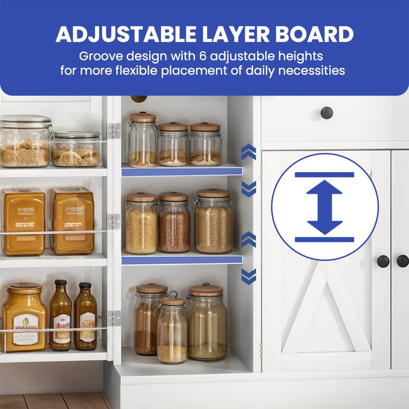 71'' Kitchen Pantry Storage Cabinet - 71"