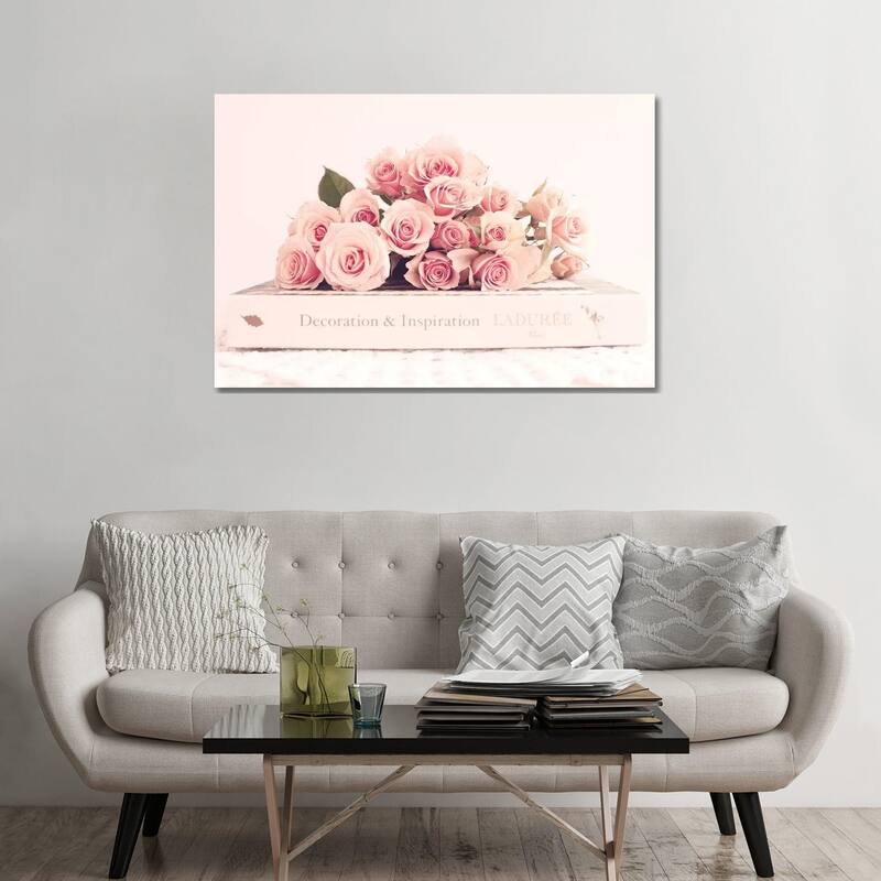 iCanvas "Peonies And Book" by Caroline Mint Canvas Print - 32x48x1.5