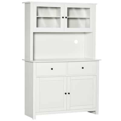63.5" Kitchen Buffet With Hutch(no include stool)