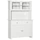 HOMCOM 63.5" Kitchen Buffet with Hutch, Pantry Storage Cabinet with 4 Shelves, Drawers, Framed Glass Doors