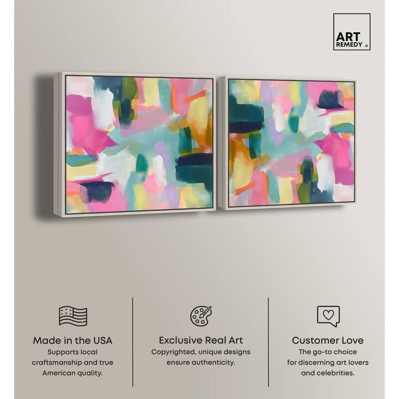 Pastel Poppies Canvas by Art Remedy