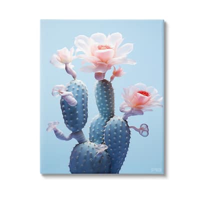 Stupell Southwestern Pink Blooms Canvas Wall Art Design By RB