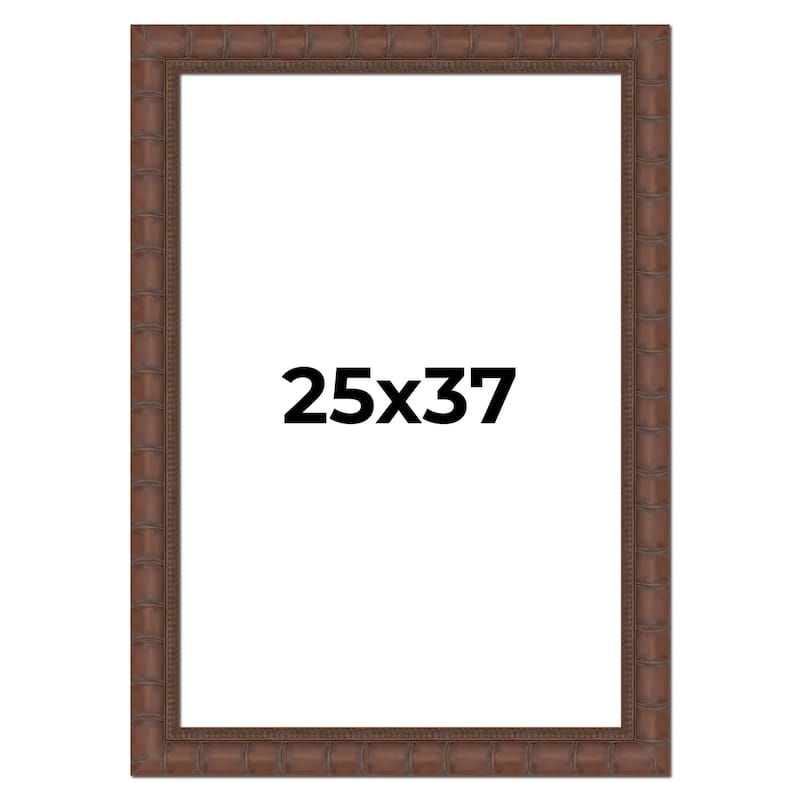 25x37 Frame Pewter Solid Wood Picture Frame Width 1.625 Inches | Interior Frame Depth 0.6875 Inches