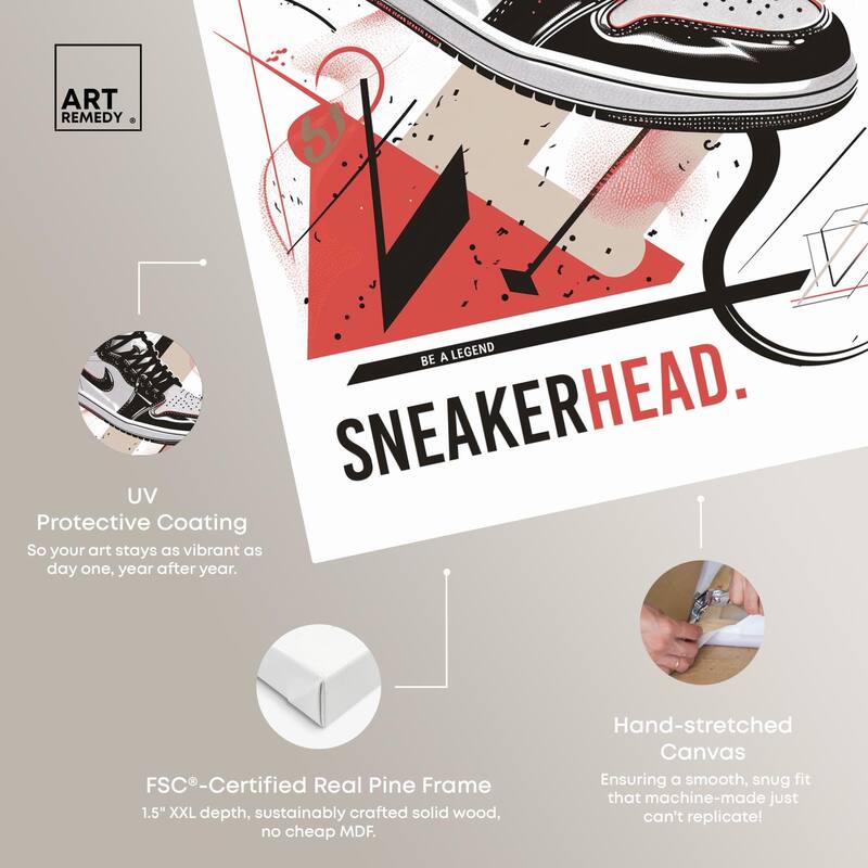 Stylish Sneakerhead Canvas by Art Remedy, Gallery Wrapped