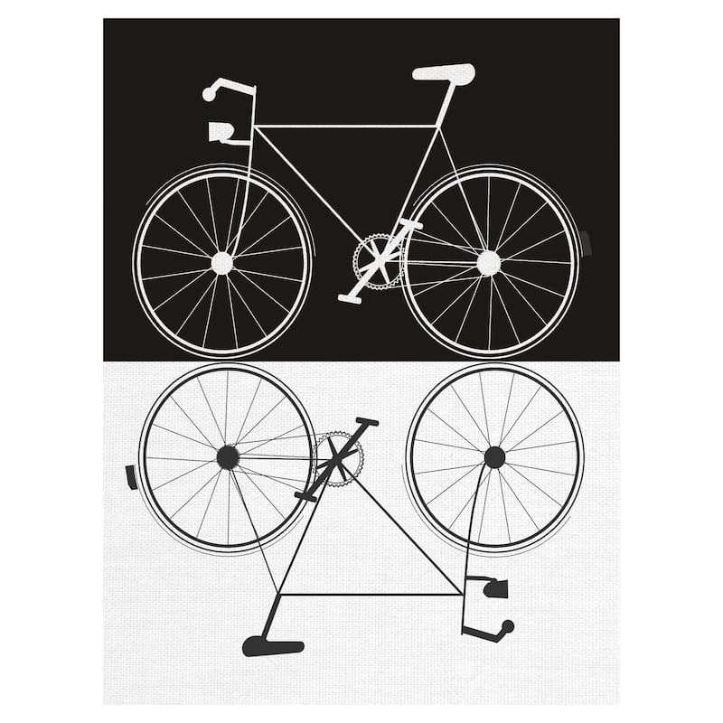 Two Bikes by Jan Weiss Canvas Art Print