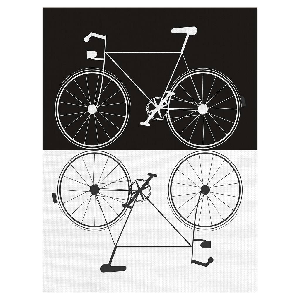 Two Bikes by Jan Weiss Canvas Art Print