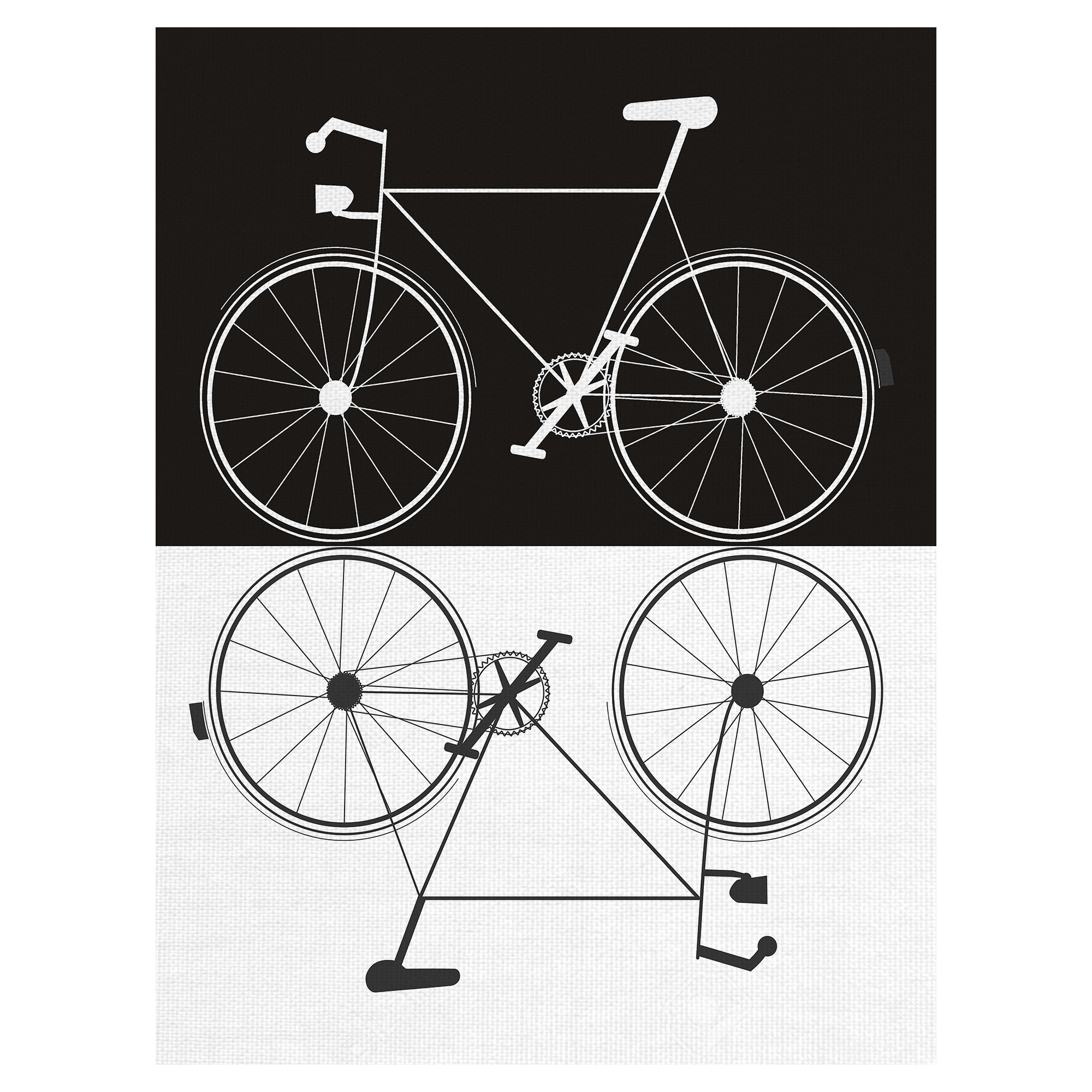 Two Bikes by Jan Weiss Canvas Art Print